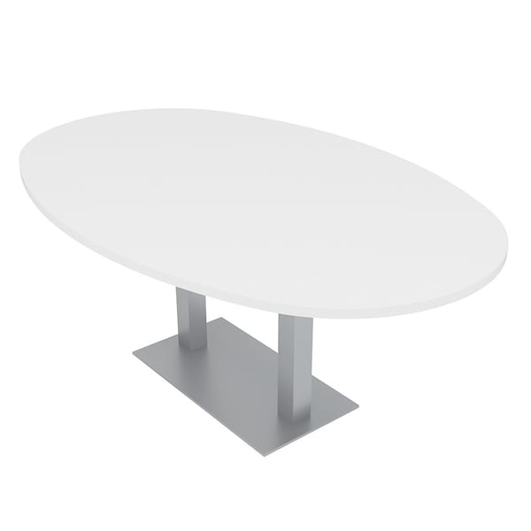45.25 in W, 84 in L, 29 in H, Engineered Wood Top, White